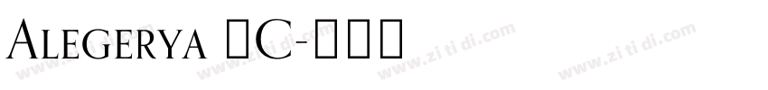 Alegerya SC字体转换